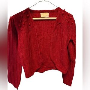 Vintage Red Bolero Cardigan